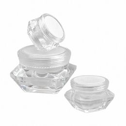 3/10/15/20g Plastic Cosmetic Jar Diamd Crystal Shape Makeup Organiser Nail Art Storage Box Face Cream Lip Balm Ctainer a8AX#