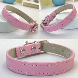 Fashion PU Leather Plain Colour Dog Collar for Small Dogs Medium Dogs Large Dogs