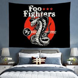 Wall Hanging Tapestry Foo-Fighters Art Wallpaper Aesthetic Home Decor Decoration Bedroom Tapestries Headboards Decorative Custom 240322