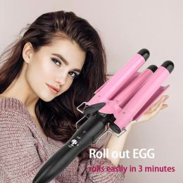 Irons Hair Curling Iron Ceramic Triple Barrel Wand Hair Curler Egg Roll Hair Styling Tools Hair Curlers Professional Electric Curling