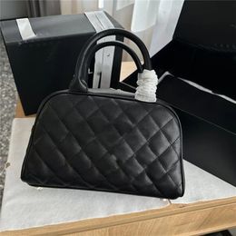 designer handbag bowling bag women handbags Diamond Lattice cowhide caviar bag durable and super large capacity bags