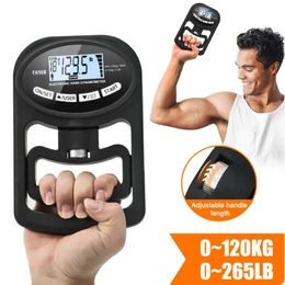 Grip Strength Tester 265Lbs120Kg Digital Hand Dynamometer Metre USB LCD Screen for Power Training Sport 240311