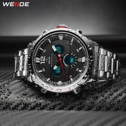 WEIDE Mens Sport Top Luxury Brand Quartz Movement Water Resistant Relojes Hombre Fashion Casual Alarm Digital Wristwatch Clock2911