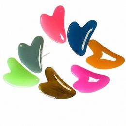 1pc Heart Shape Resin Gua Sha Skin Scra Massage Board Gua Shua for Face Beauty Skin Care Tool Skindi Face Massager Tools E0uB#