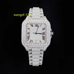 Custom Iced out VVS 1/VS1 GRA Certified Reply Studded Moissanite Diamond Buss Down HipHop Jewelry Watch Pass Tester