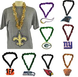 Titanium Sport Accessories Recent PICK YOUR TEAM Fan Chain Necklace Foam Magnet - 2 In 1 3D necklace