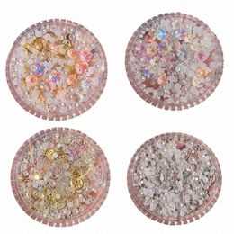 1box Eyes Face Makeup Facial Decorati Patch Butterfly Diamd Pearl Adhesive Rhineste Glitter Sequin DIY Nail Art Decorati F8wB#