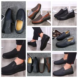 GAI comfortable Men Shoe Black Shoes Round Toes party Outdoors banquets suit Men Business heel designers Shoe EUR 38-50 soft