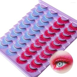 False Eyelashes Thick Color Multilaiers Dramatic Fluffy Volume Fake Lashes Extensions 3D Mink Hair Makeup Tool