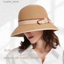 Wide Brim Hats Bucket Hats Designer Hat Ladies Summer Sun Hat Womens Sunscreen Sunshade Panama Vacation Beach Fashion Outdoor Leisure Straw Hat L240322