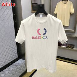 Summer new Men's T-Shirts short-sleeved plaid printing letter printing designer youth trend large size