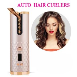 Irons Hair Curl Waves Wand Automatic Curler Iron USB Rechargeable Wireless Hair Ceramic Curling Iron Curlers Hair Salon Curly Styler