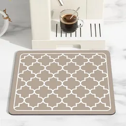 Table Mats Absorbent Coffee Mat Dish Drying For Kitchen Counter Lovers' Essential