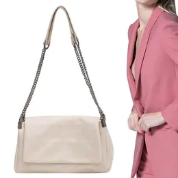 Totes PU Leather Fashion Sling Bag Large Capacity Women Solid Color Tote Adjustable Strap Commuting Chain Messenger
