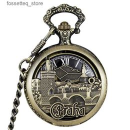 Pocket Watches Antique Mechanical Pocket FOB Chain es Steampunk Skeleton Men Male Luxury Vintage Clock es Box Set Package L240322