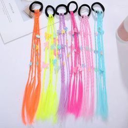 Hair Accessories Fashion Cute Princess Baby Braided Rope Wig Elastic Ties For Girls Drop