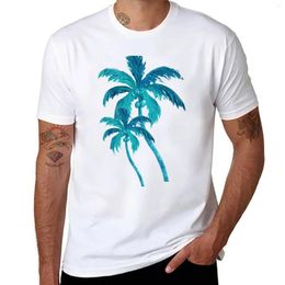 Men's Polos Two Coconut Palm Trees T-Shirt Boys Animal Print Heavyweights Plain Black T Shirts Men