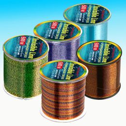 500m Bionic Spotted Fishing Line Invisible Monofilament Nylon Speckle Fluorocarbon Coated Fishline Carp Tools 240313
