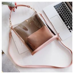 Bag PVC Jelly Purses And Fashion Shoulder Handbags Luxury Designer 2024 Female Casual Travel Shopper Wallet Totes