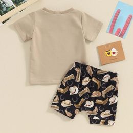 Clothing Sets Baby Boy Clothes Infant Summer Outfit Cowboy T Shirt Tees Tops Joggers Casual Shorts 2pcs Toddler Set