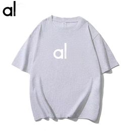 AL Women Yoga Outfit Perfectly Oversized Shirts Sweater Short Sleeves Crop Top Fitness Workout Crew Neck Blouse Gym Ladies Womens Shorts Sleeves T-sh 518