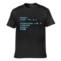 Men's T Shirts C64 Loading Screen Retro Computer Printed Summer Men Shirt Women Fashion Tops Tees Female Casual T-shirts