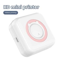 Mini Printer Portable Thermal Stickers Paper Inkless Bluetooth Wireless Impresora Android IOS Portable Label Printer Student Bluetooth Photo Text printer