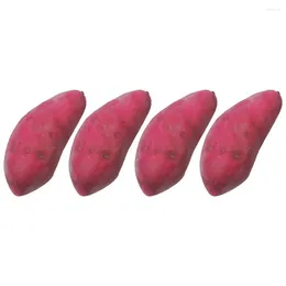 Decorative Flowers 4 Pcs Vegetable Model Household Decor Plant Fake Sweet Potato Models Decorations