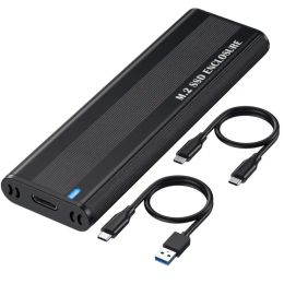 Boxs 10Gbps M2 SSD Case NVME SATA Dual Protocol M.2 to USB Type C 3.1 SSD Adapter for NVME PCIE NGFF SATA SSD Disc Box M.2 SSD Case