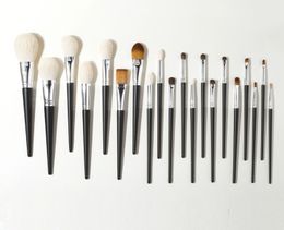 Shinedo Powder Matte Black Color Soft Goat Hair Makeup Brushes High Quality Cosmetics Tools Brochas Maquillage 240311