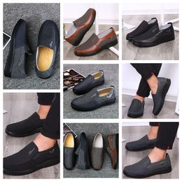 GAI comfortable Men Shoes Black Shoes Round Toe party Outdoor banquets suit Men Business heel designer Shoe EUR 38-50 softs