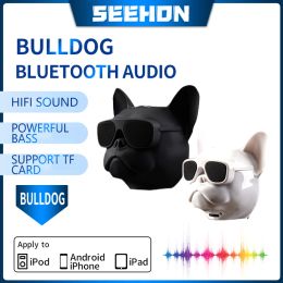Speakers French Bulldog Bluetooth Speaker Subwoofer Audio Stereo Wireless Puppy Mini Cute Gift Loud Speaker Compatible with TF Card