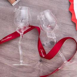 Wine Glasses 1PCS Creative Rose Glass Cup Transparent Heat Resistant Tall Red For Wedding Birthday Christmas Valentine's Day Gifts