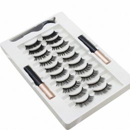 magnetic Eyeles Kit With Eyeliner Natural Thick Lg Eye Les Extensi Reusable False Eyeles Makeup Tool TSLM1 M44S#