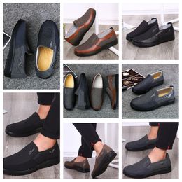 GAI comfort Men Shoes Black Shoe Round Toe party Outdoors banquet suit Men Business heel designer Shoe EUR 38-50 soft