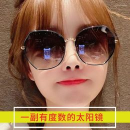 Sunglasses Sun-Proof Myopic Trendy Domineering UV-Proof Korean Style Fashionable Glasses Women's