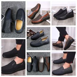 GAI comfortable Men Shoes Black Shoes Round Toe party Outdoor banquets suit Men Business heel designers Shoe EUR 38-50 softs