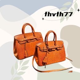 10a Designer Handbag Genuine Leather Handbag Marmont Bag Ordinary Crocodile Lock Cover Hard Women's Single Inner Zipper Pocket Flip Pocket GM MM Orange