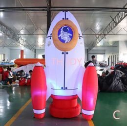 wholesale wholesale free air ship to door outdoor activities 2.5m high Exhibition Advertising Decoration Model Inflatable Space Rocket balloon