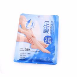 ROLANJONA feet mask Milk and Bamboo Vinegar Feet Mask skin Peeling Exfoliating Dead Skin Remove for Feet care 38gpair8502728