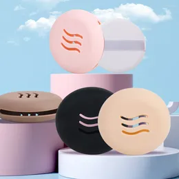 Cosmetic Bags Silicone Puff Sponge Carrying Box Mini Round Makeup Holder Double-Sided Vent Easy To Clean Lightweight For Travel