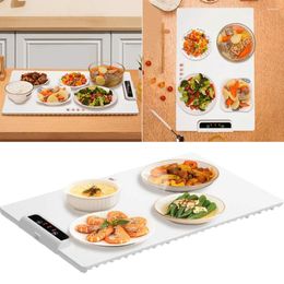 Table Mats Folding Warming Placemat With Adjustable Temperature Plate Silicone Fast Heating For Parties Family Gatherings