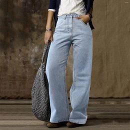 Women's Jeans Vintage Female Fashion Casual Straight Leg Trousers Wide Baggy Panties Korean Streetwear Y2k Pantalones
