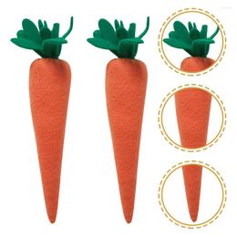 Decorative Flowers 2 Pcs Easter Decoration Cute Ornament Simulation Carrots Decorations Wall Cloth Artificial Party