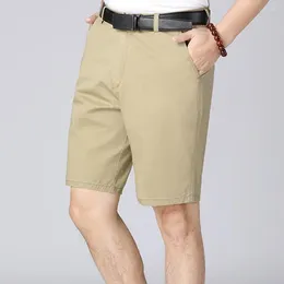 Men's Shorts Men Knee Length Summer Business Style Knee-length With Zipper Closure Side Pockets For Father