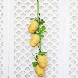 Decorative Flowers Simulation Vegetable Potatoes String Artificial Fake Vegetables Hanging Decoration Display Pendant For Garden Restaurant