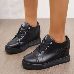 Dress Shoes Wedges Sport Platform Fur Warm 2024 Winter Fashion Short Plush High Heels Lace Up Trend Chaussures Femme Pumps