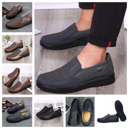 GAI comfortable Mens Shoes Black Shoe Round Toes party Outdoor banquets suit Men Business heel designer Shoe EUR 38-50 soft