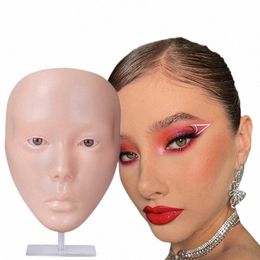 eyebrow Tattoo Practise Makeup Board Training Skin Silice Practise for Beauty Academy Full Face Lips Nose Eyel Reusable Pad 280G#