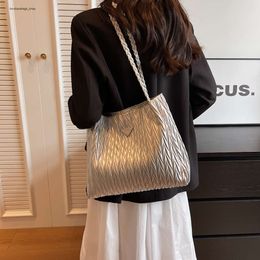 Shoulder Bag Brand Discount Women's New Fashionable and Large Capacity Tote Bag Unique Folded One Big